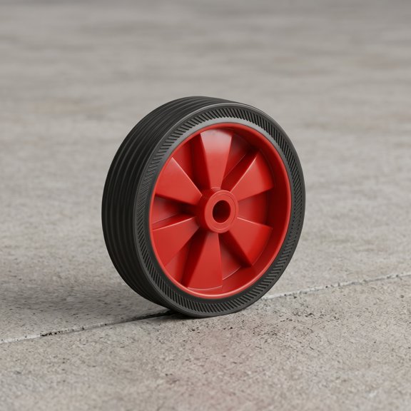 Amosfun Quiet No Noise Caster Wheels Red Plastic for Air Compressor 4Pcs