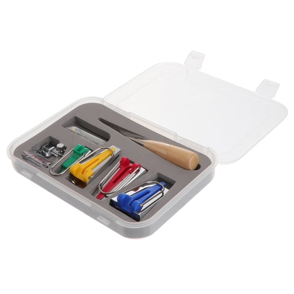 Amosfun Awl Tool Sewing Bias Tape Maker Kits Plastic 4Pcs