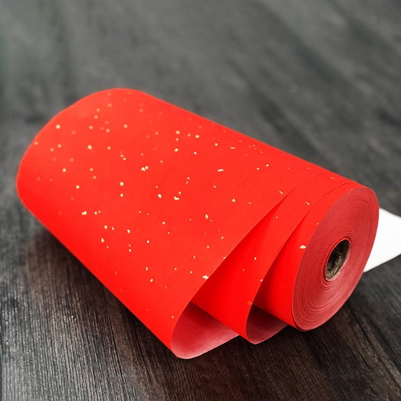 Amosfun Red Construction Paper Roll for Calligraphy Durable Blank Scroll for Painting