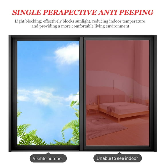 Amosfun Multicolor Faux Stained Glass Window Film Decorative Plastic Film for Home Sun Blocking