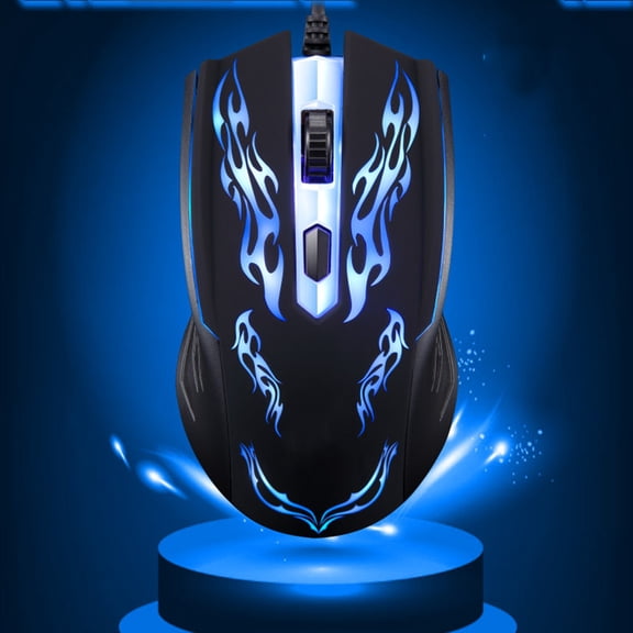 Amosfun Rgb Breathing Light Gaming Mouse Black with 4 Button Design and Ergonomic Comfort