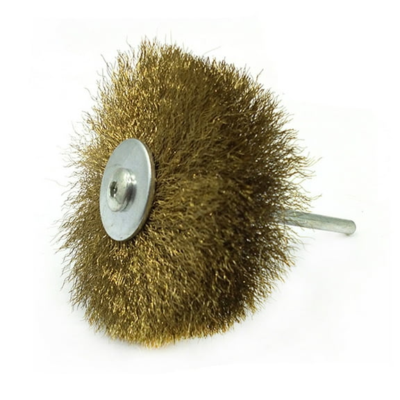 Amosfun Rotary Wire Brush Light Brown Steel for Polishing Grinding Removing Burrs and Oxide Layer