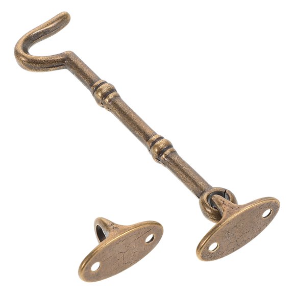 Amosfun Rotating Brass Door Hook Latch in Coffee Color for Easy Secure Locking and Quick Release