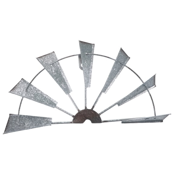 Amosfun Metal Wall Decor Light Grey Rustic Farmhouse Windmill Pendant