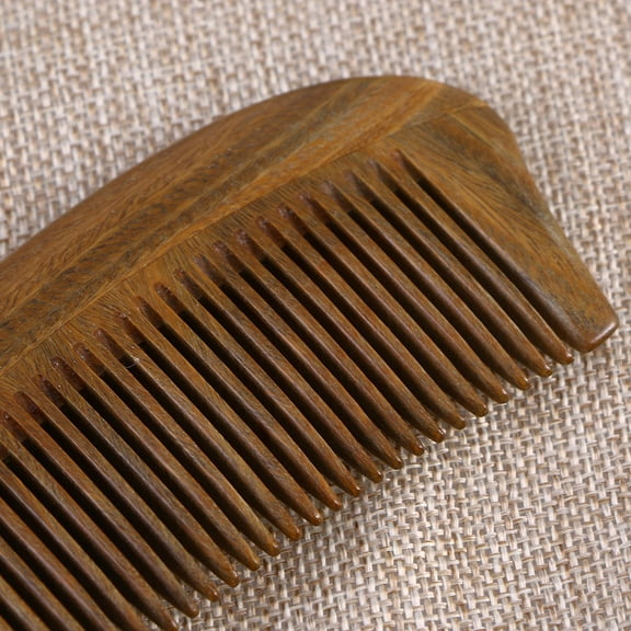 Amosfun Sandalwood Wooden Hair Comb with Thick Handle and Close Teeth