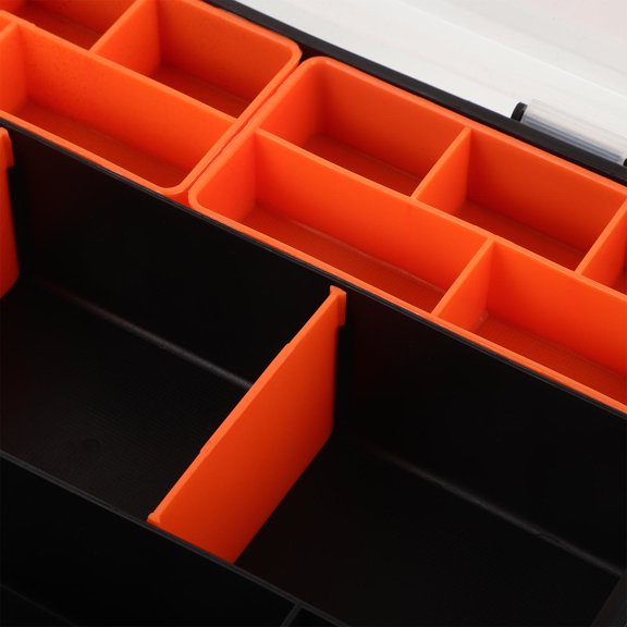 Amosfun Screws Organizer Box Parts Storage Box Rectangular Transparent 1Set for Household Use