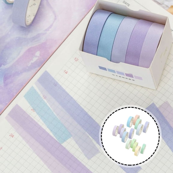 Amosfun DIY Adhesive Washi Tape Set for Scrapbook Album and Craft Projects