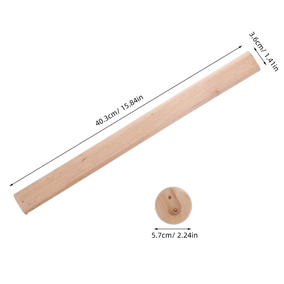 Amosfun Tension Rod Closet Wooden Dowel Closet Rod Multi Beech Wood 1 Set