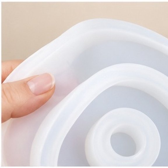 Amosfun White Silicone Lipstick Storage Box Mold, Flexible Epoxy Resin Casting Mold for Makeup Organizer Craft Supplies