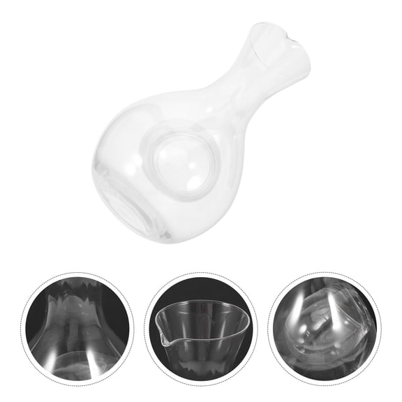 Amosfun Single Serve Small Wine Carafe with Built-in Cooling Chamber for Enhanced Drinking Experience