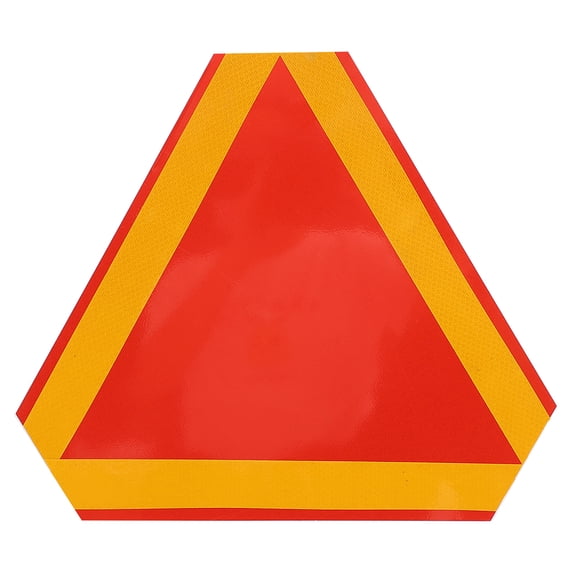 Amosfun Slow Moving Vehicle Triangle Reflective Safety Sign Orange for Rear Car Visibility