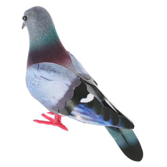 Amosfun Small Grey Artificial Bird Figurine for Garden Decor, Crafting, Home Decoration, Outdoor Animal Statue