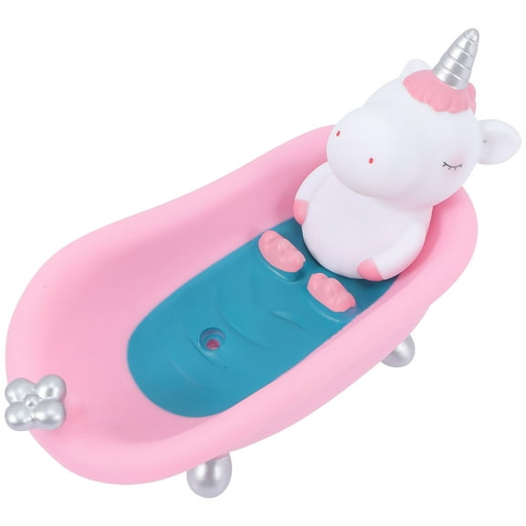 Amosfun Shower Soap Holder for Kids Pink Enamel Shape 1Pcs 6.7x3.5in