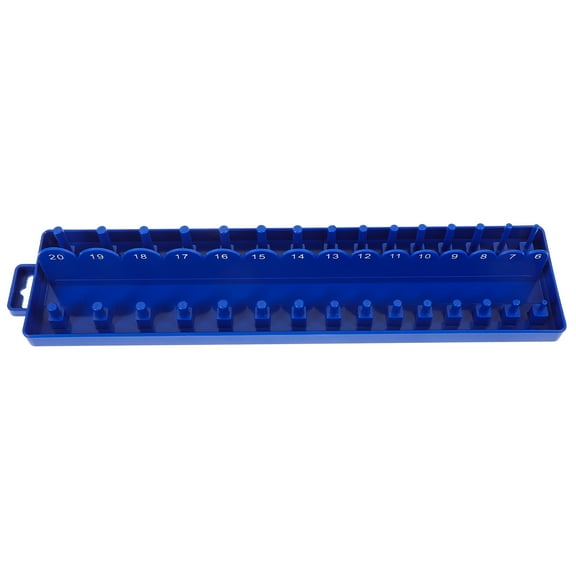 Amosfun Socket Rails Organizer in Blue PP Material for Garage Workshop Storage