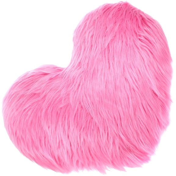 Amosfun Soft Rosy Heart-Shaped Decorative Throw Pillow Plush Cushion for Sofa and Relaxing Spaces