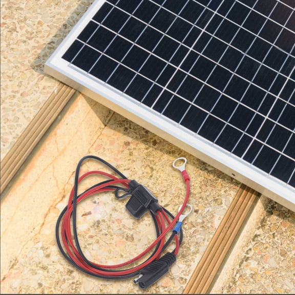 Amosfun Solar Cable Solar Panel Wires Black 1Pack