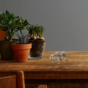Amosfun Copper Craft Black Bear Sculpture Elegant Home and Office Decorative Bronze Statue