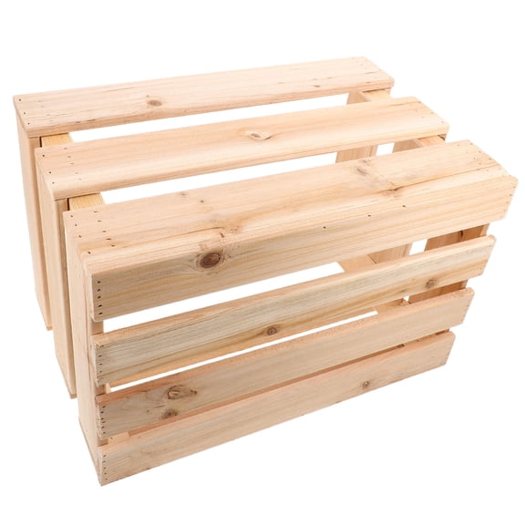 Amosfun Wooden Potato Onion Storage Bin Light Brown Stackable for Pantry Organization