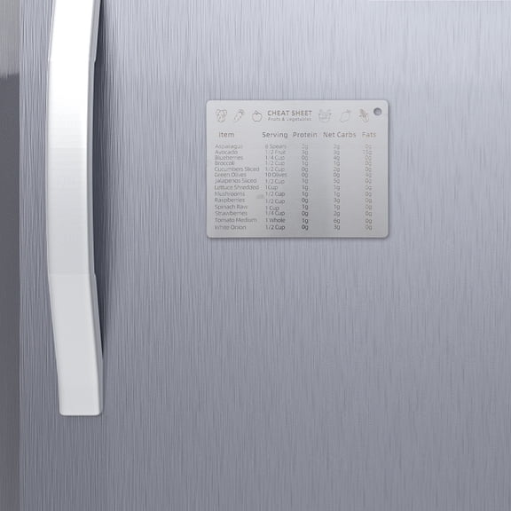 Amosfun Stainless Steel Kitchen Measurement Conversion Chart Magnet for Home Use Silver 5 x 7.5 Inches