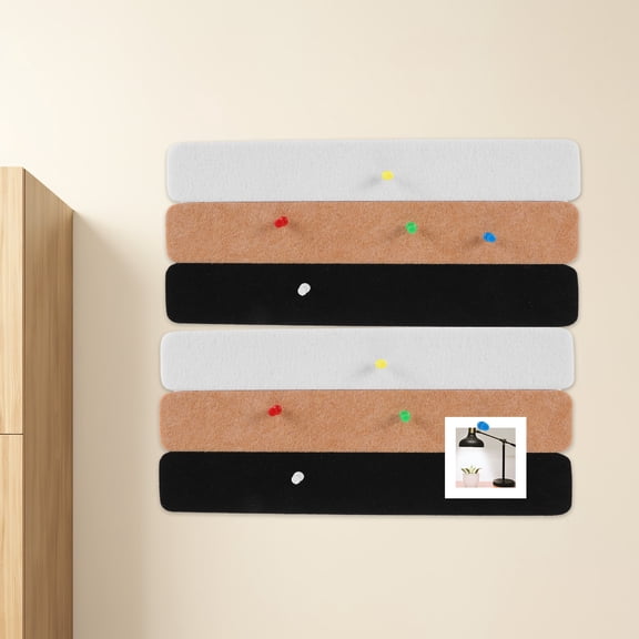Amosfun Sticky Memo Board For Task Organization Assorted Color Felt Board 12 Strips