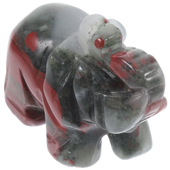 Amosfun Stone Elephant Animal Figurine Multi Color Desktop Ornament for Shelf Or Table