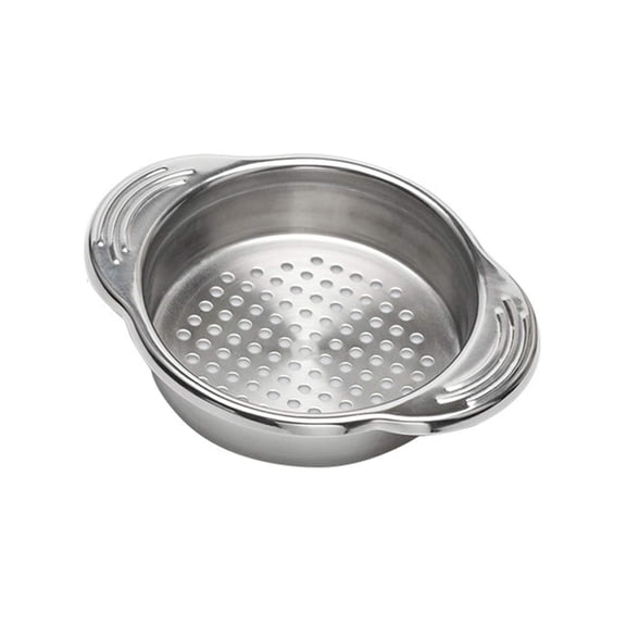 Amosfun Stainless Steel Tuna Strainer for Water Draining Plated Silver Rust Resistant Finish