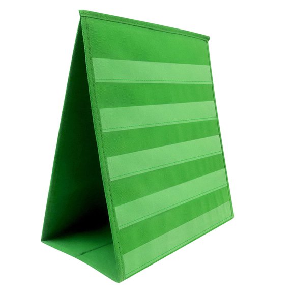 Amosfun Sturdy Green Foldable Tabletop Pocket Chart Stand for English Letter Display