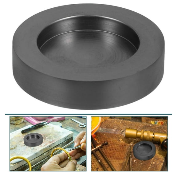 Amosfun Metal Casting Graphite Mold Round Black for Efficient Heat Distribution and Wear Resistance