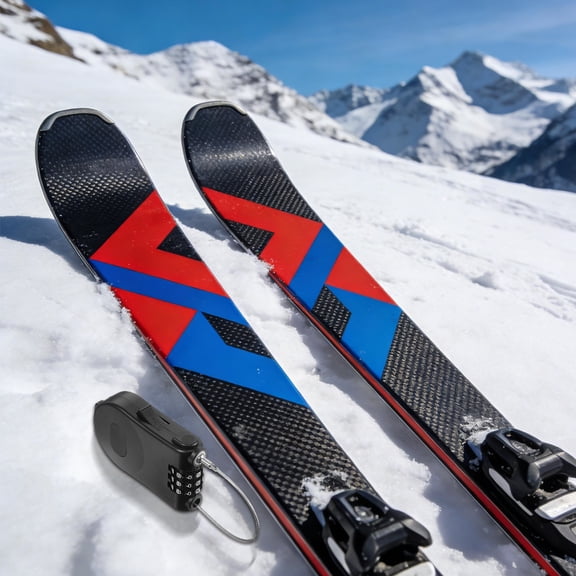 Amosfun Steel Cable Lock with 3 Digit Combination for Skis and Scooter