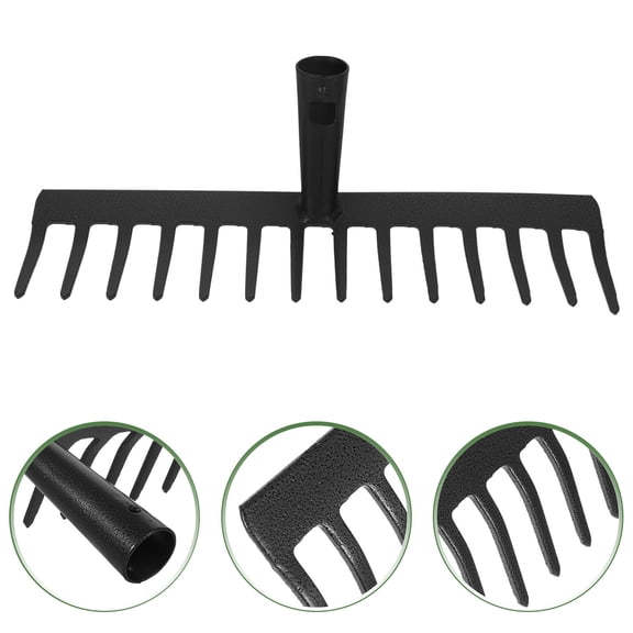 Amosfun Tines Gardening Leaf Rake Collection Tools for Garden Maintenance 1Pcs