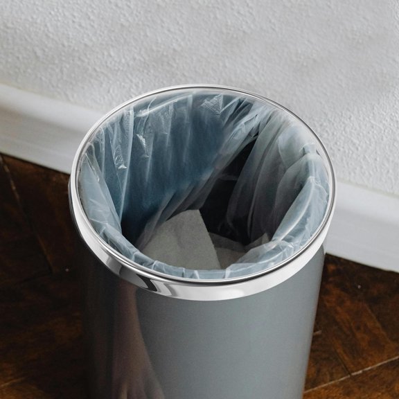 Amosfun Steel Trash Can Press Ring in Plated Silver for Round Trash Can Bag Fixing