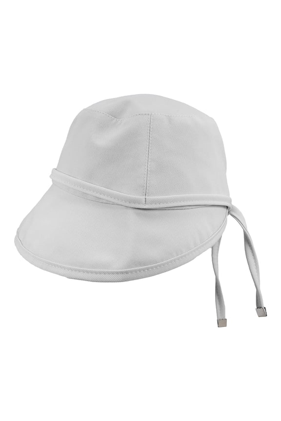 Lightweight White Cotton Bucket Hat Breathable Sun Hat for Outdoor Activities