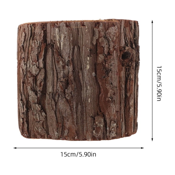 Amosfun Artificial Tree Stump Decor, Cylindrical Wood Style, Rustic Wedding and Home Decoration, 1 Set