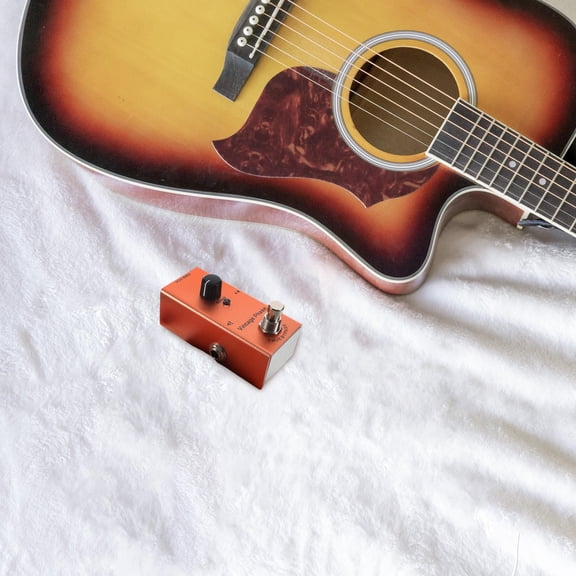 Amosfun True Bypass Orange Effects Pedal for Electric Guitar with Clear Status Lights