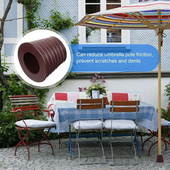 Amosfun Umbrella Cone Wedge Brown Plastic for Patio Table Wind Resistance