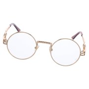 Amosfun Retro Steampunk Round Glasses, Sturdy Metal Frame Vintage Costume Eyewear for Cosplay, Party and Daily Wear