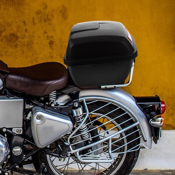 Amosfun Universal Scooter Trunk Motorcycle Top Case Black PP for Vehicle Owners 1Pack