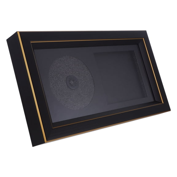 Amosfun Versatile Black Cd Display Frame for Wall Or Desktop with Dust Protection