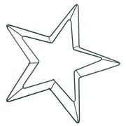 Amosfun Green Metal Wire Star Wreath Frame for Crafts, Reusable Decorative Holiday Ornament, 1 Piece