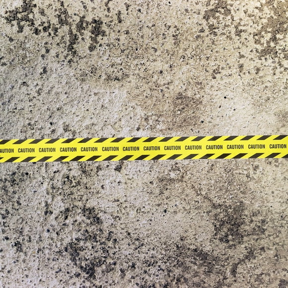 Amosfun Warning Tape - Caution Sign, Yellow And Black Anti Slip Sticker Self Adhesive Masking Tape Safety Strip For Packaging Marking Floors Walls Step (Caution) Floor Tape Black Duct Tape