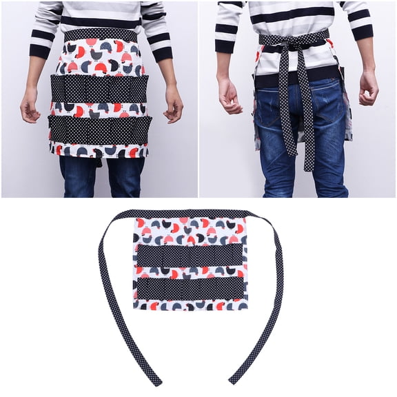 Amosfun Waterproof Cooking Apron with Multi Pockets for Egg Collection and Kitchen Tasks