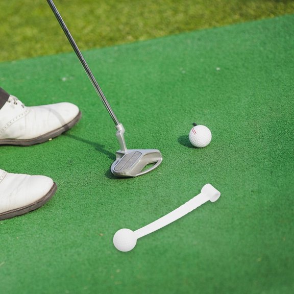 Amosfun White Golf Training Pole with Portable Design for Swing Technique Improvement
