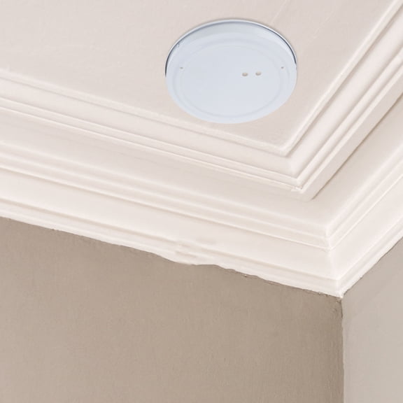 Amosfun White Iron Ceiling Light Cover Plate, Easy Install Decorative Fixture Canopy for Home Lighting Decor, Indoor Use