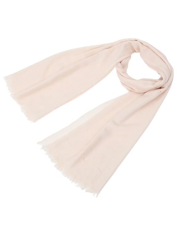 Women's Cotton Linen Scarf Shawl, Lightweight Breathable Wrap for Travel, Evening , Beige Fashion Accessory