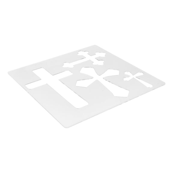 Amosfun Woodworking Cross Router Stencil Clear Acrylic Template for DIY Decorative Crafts