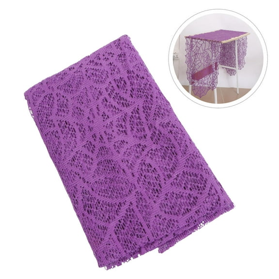 Amosfun Party Supplies Table Runner Purple 1Pcs Polyester