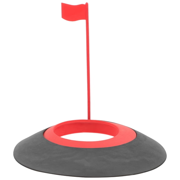 Amosfun Tpu Putting Cup Black Portable Golf Training Aid for Indoor 1Set