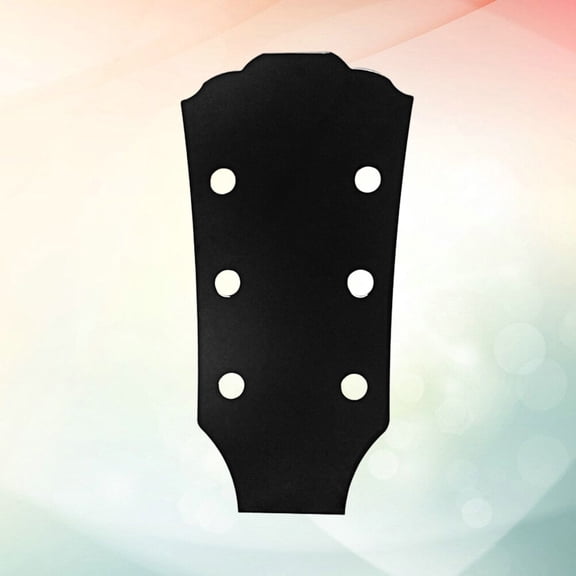 Amosfun guitar neck stickers Ukulele Headstock Template Metal Black 1 Set for Musicians