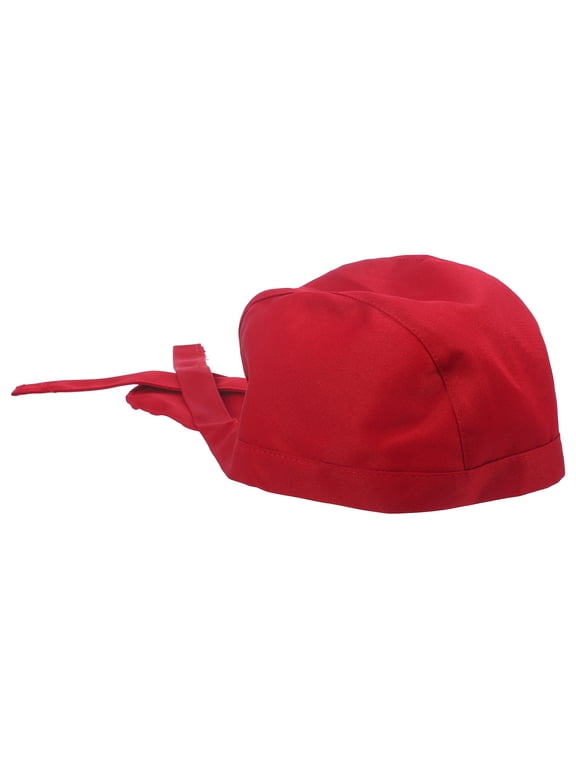 Cotton Chef Cap Dark Red for Professional Cooking and Serving