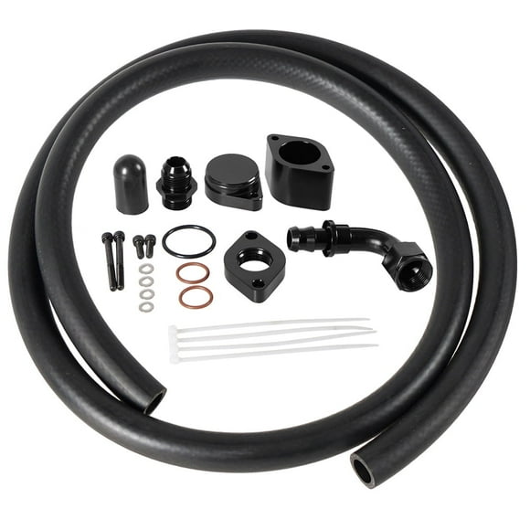 Amotopart 2011-2023 Ford 6.7L Powerstroke CCV/PCV Delete Engine Ventilation Kit Turbo Piping Kit CCV PCV Reroute Kit